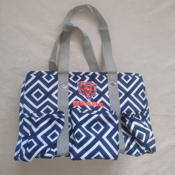 Handbags - Chicago Bears logo caddy organizer tote bag NWOT
